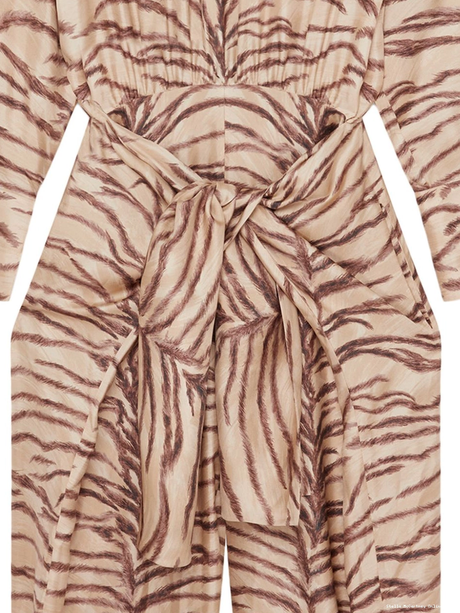 Affordable tiger-print McCartney organic-silk jumpsuit Stella Women 0801